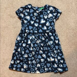 Dip Blue and White Short Sleeve Sundress